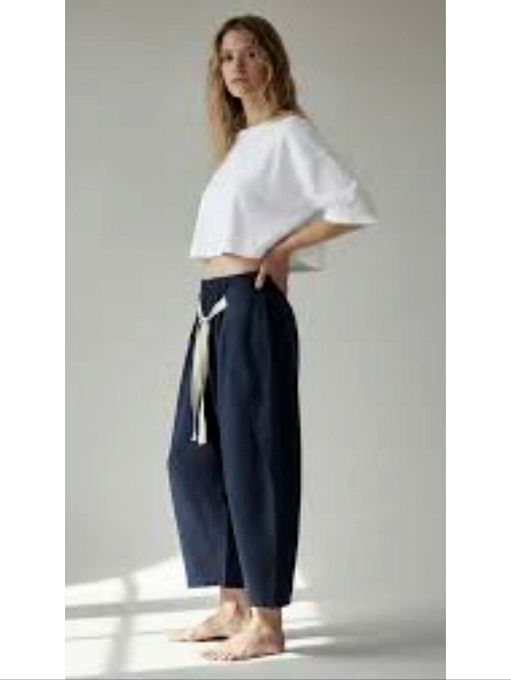 Free People "FP Beach" Knit Harem Barrel Leg Pant Medium Beach Resortwear Boho